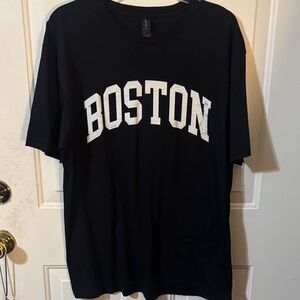 Gildan Black Boston Short Sleeve Tee